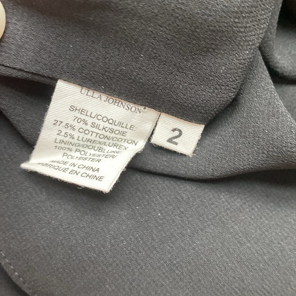 Ulla Johnson Zea Skirt in Jet Floral Vine Metallic Mini Skirt Ruffle Size 2 - Picture 9 of 14